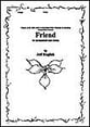 Friend TTBB choral sheet music cover